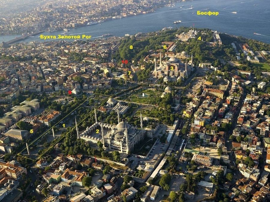 Карта Султанахмет - Фотоплан района Султанахмет в Стамбуле