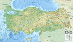 Физическая Карта Турции - Горы и реки