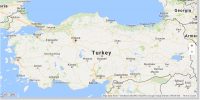 Отели на карте Турции - Карта с отелями
